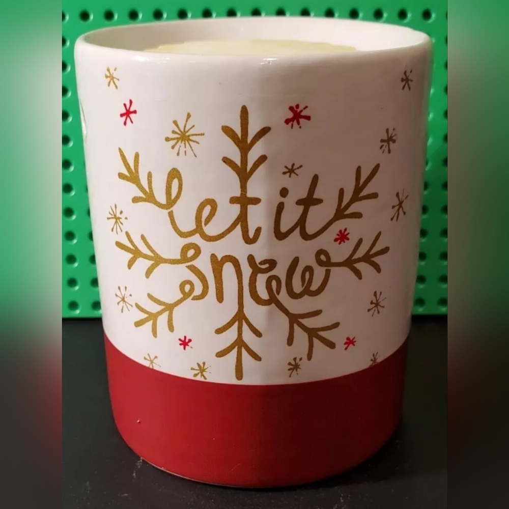 Christmas "Let It Snow" tea light Candle Warmer